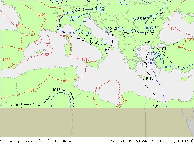 pressão do solo UK-Global Sáb 28.09.2024 06 UTC