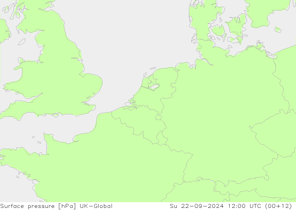 приземное давление UK-Global Вс 22.09.2024 12 UTC