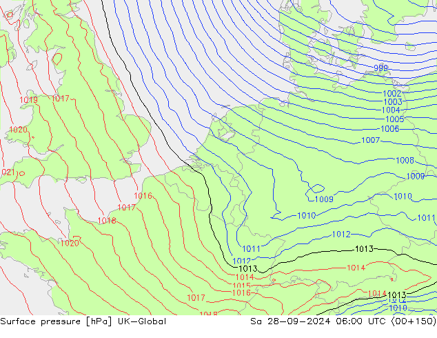 pressão do solo UK-Global Sáb 28.09.2024 06 UTC