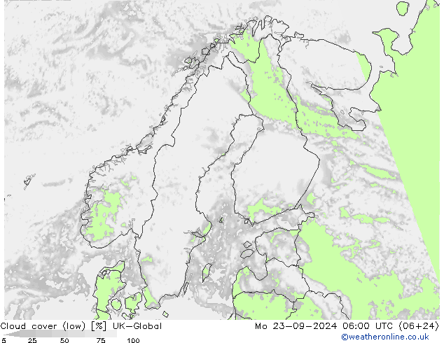 Wolken (tief) UK-Global Mo 23.09.2024 06 UTC