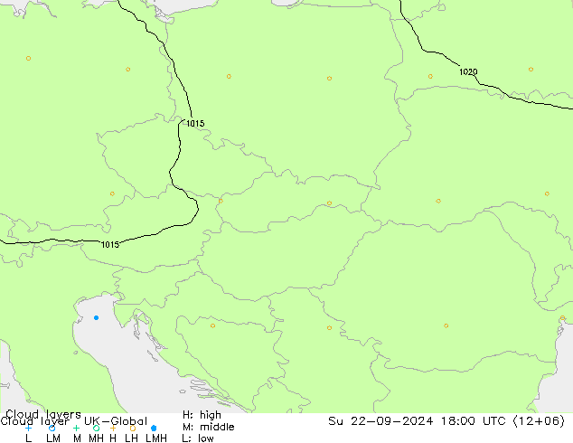 Cloud layer UK-Global Dom 22.09.2024 18 UTC