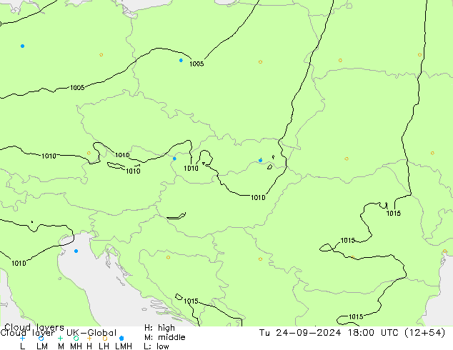 Cloud layer UK-Global  24.09.2024 18 UTC