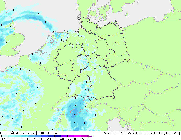 Neerslag UK-Global ma 23.09.2024 15 UTC