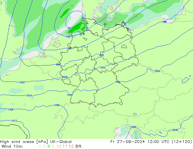 Windvelden UK-Global vr 27.09.2024 12 UTC