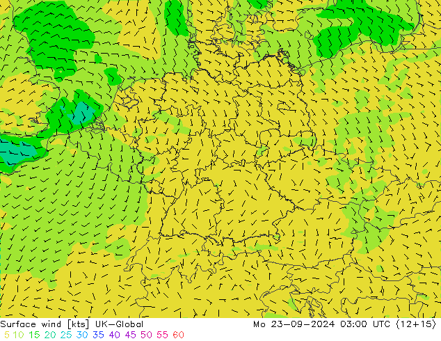 Surface wind UK-Global Mo 23.09.2024 03 UTC