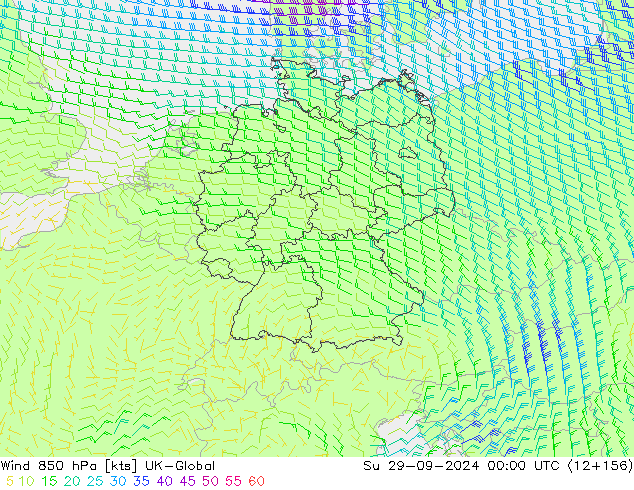  850 hPa UK-Global  29.09.2024 00 UTC