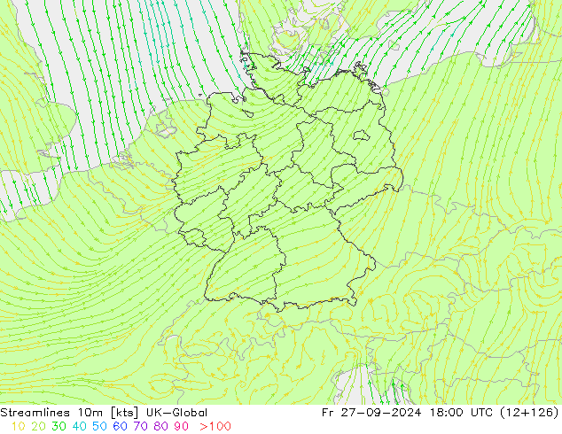 Streamlines 10m UK-Global Pá 27.09.2024 18 UTC