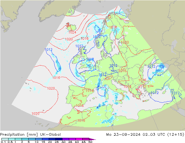 Yağış UK-Global Pzt 23.09.2024 03 UTC