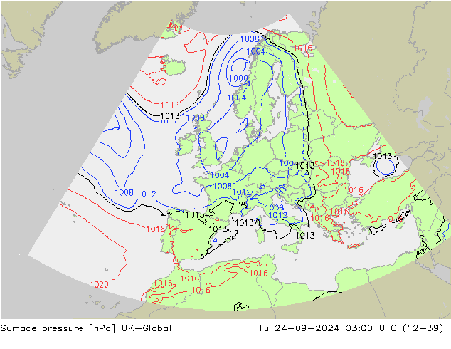 Presión superficial UK-Global mar 24.09.2024 03 UTC