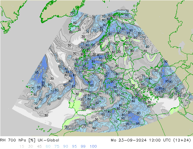 700 hPa Nispi Nem UK-Global Pzt 23.09.2024 12 UTC