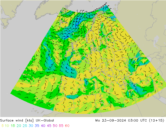 Vento 10 m UK-Global lun 23.09.2024 03 UTC