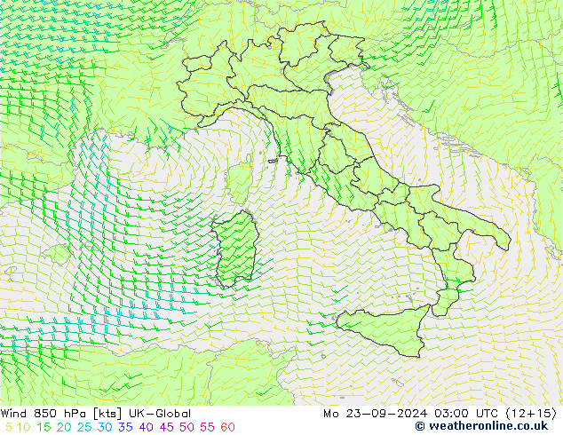 Wind 850 hPa UK-Global Mo 23.09.2024 03 UTC