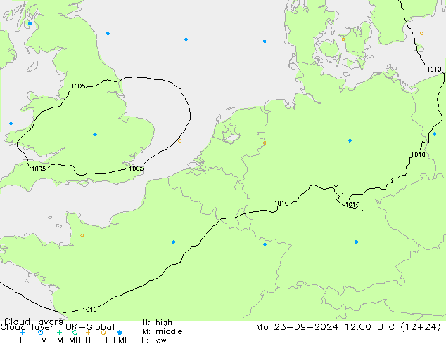 Cloud layer UK-Global Pzt 23.09.2024 12 UTC