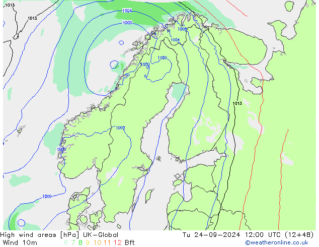 yüksek rüzgarlı alanlar UK-Global Sa 24.09.2024 12 UTC