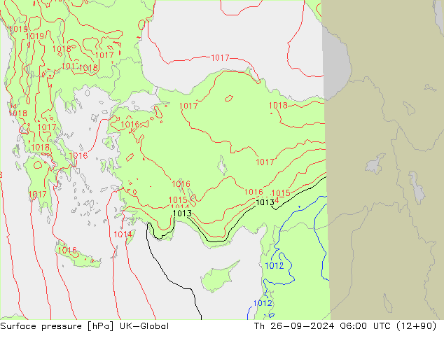 Yer basıncı UK-Global Per 26.09.2024 06 UTC