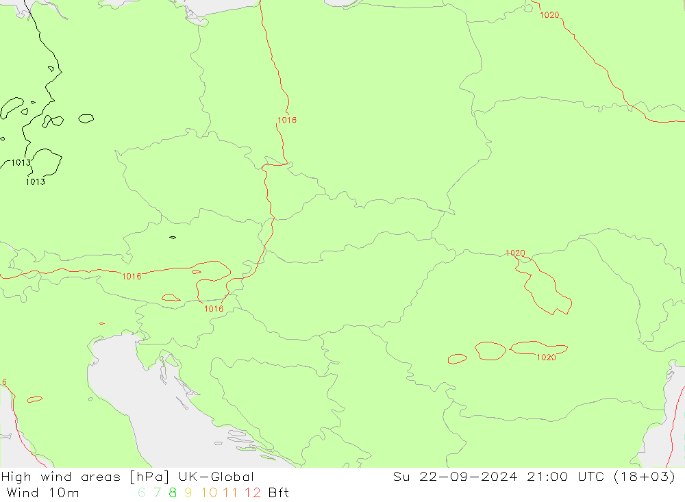 High wind areas UK-Global Ne 22.09.2024 21 UTC