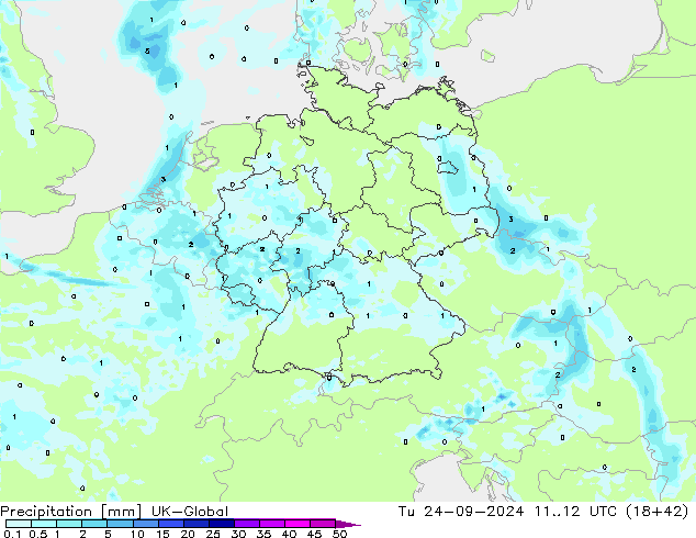 precipitação UK-Global Ter 24.09.2024 12 UTC