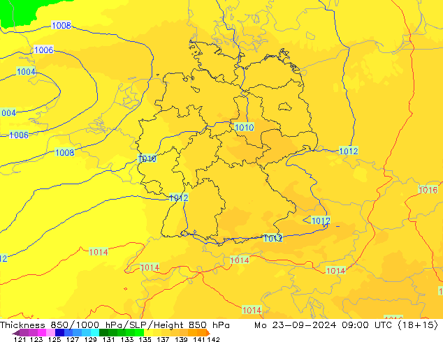 Thck 850-1000 hPa UK-Global Seg 23.09.2024 09 UTC