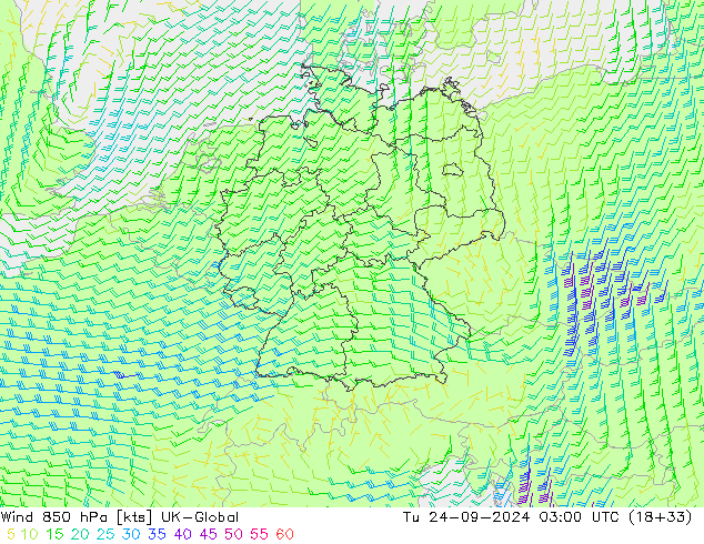 Vent 850 hPa UK-Global mar 24.09.2024 03 UTC