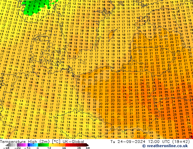 Max.  (2m) UK-Global  24.09.2024 12 UTC