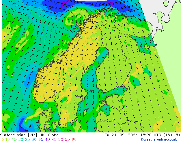 Rüzgar 10 m UK-Global Sa 24.09.2024 18 UTC