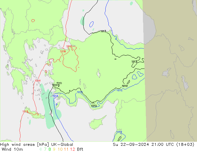 High wind areas UK-Global Ne 22.09.2024 21 UTC