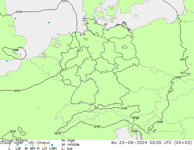 Cloud layer UK-Global Mo 23.09.2024 03 UTC