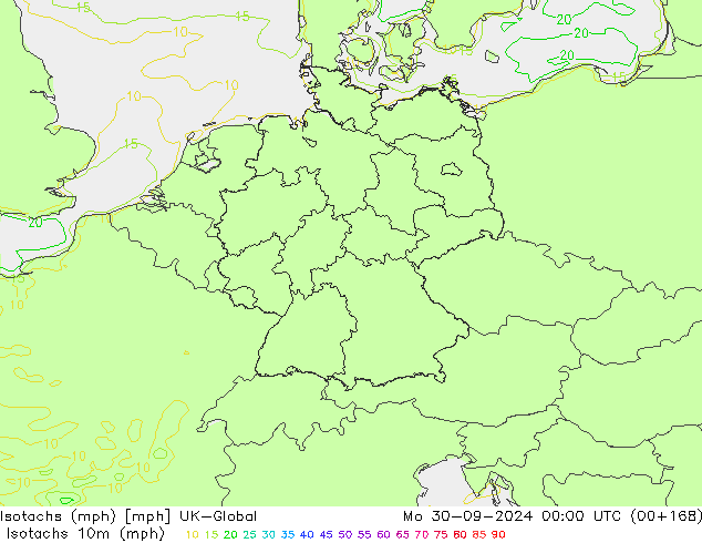 Eşrüzgar Hızları mph UK-Global Pzt 30.09.2024 00 UTC