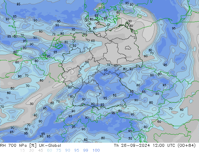 RV 700 hPa UK-Global do 26.09.2024 12 UTC