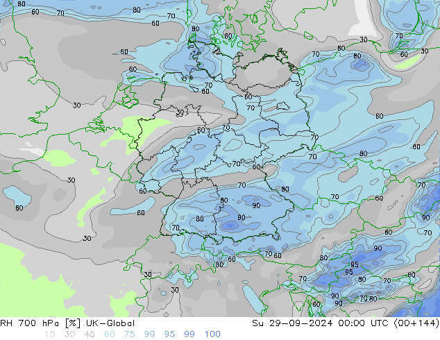 RV 700 hPa UK-Global zo 29.09.2024 00 UTC