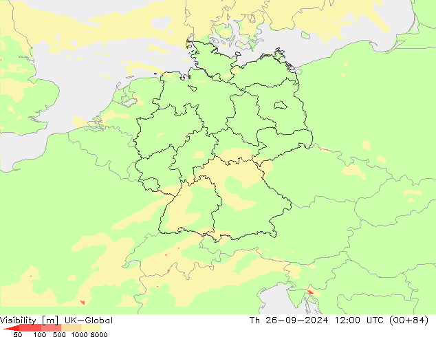 Dohlednost UK-Global Čt 26.09.2024 12 UTC