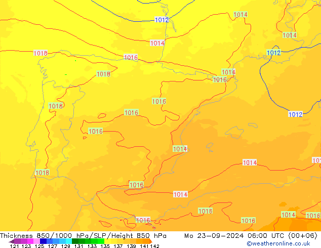 Thck 850-1000 hPa UK-Global Mo 23.09.2024 06 UTC