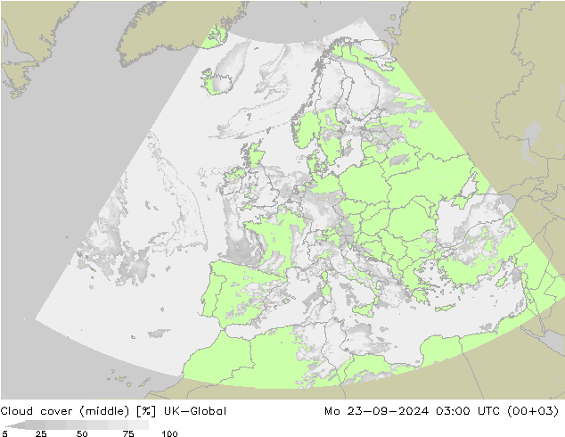 Cloud cover (middle) UK-Global Mo 23.09.2024 03 UTC