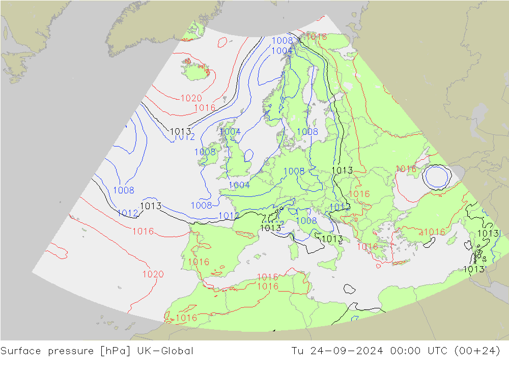 pressão do solo UK-Global Ter 24.09.2024 00 UTC