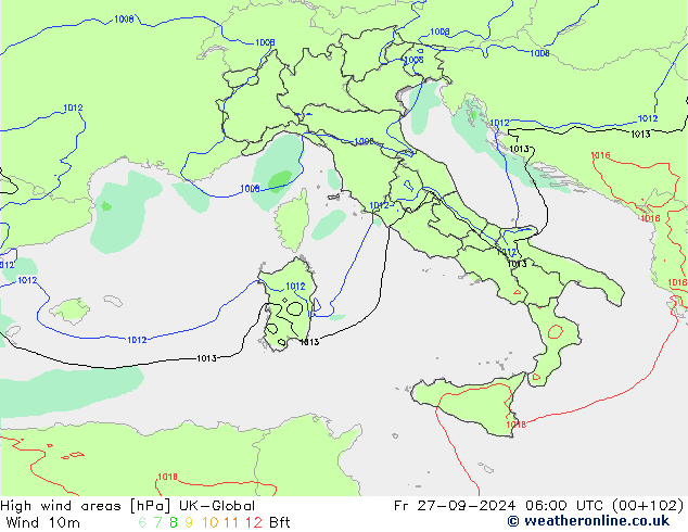 High wind areas UK-Global Sex 27.09.2024 06 UTC