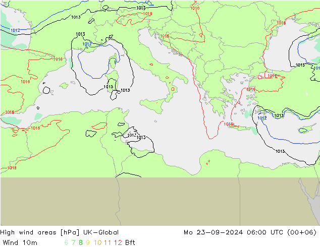 High wind areas UK-Global Mo 23.09.2024 06 UTC