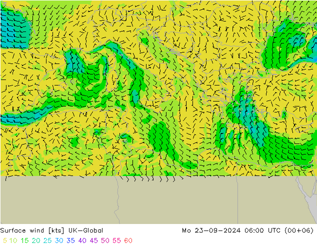 wiatr 10 m UK-Global pon. 23.09.2024 06 UTC