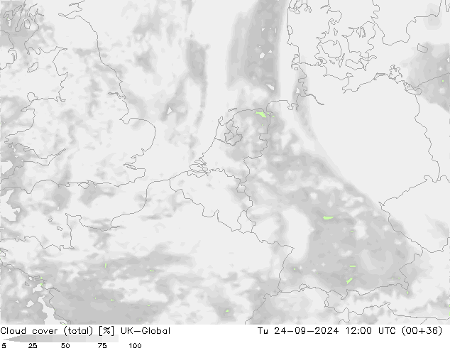 Bulutlar (toplam) UK-Global Sa 24.09.2024 12 UTC