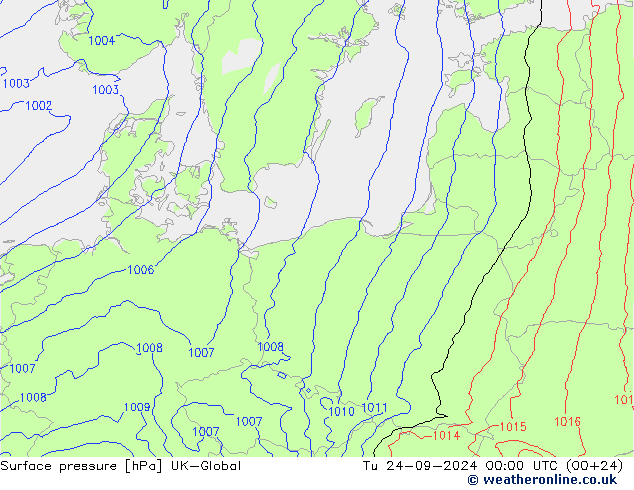 pressão do solo UK-Global Ter 24.09.2024 00 UTC