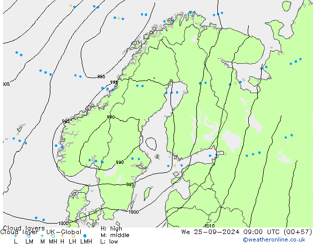 Cloud layer UK-Global mer 25.09.2024 09 UTC