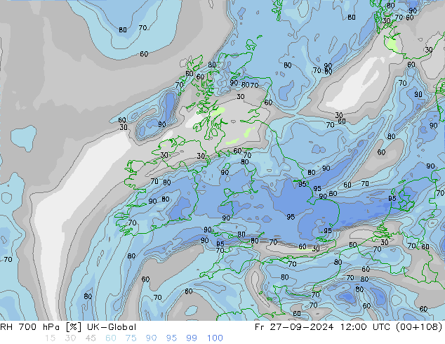 RV 700 hPa UK-Global vr 27.09.2024 12 UTC