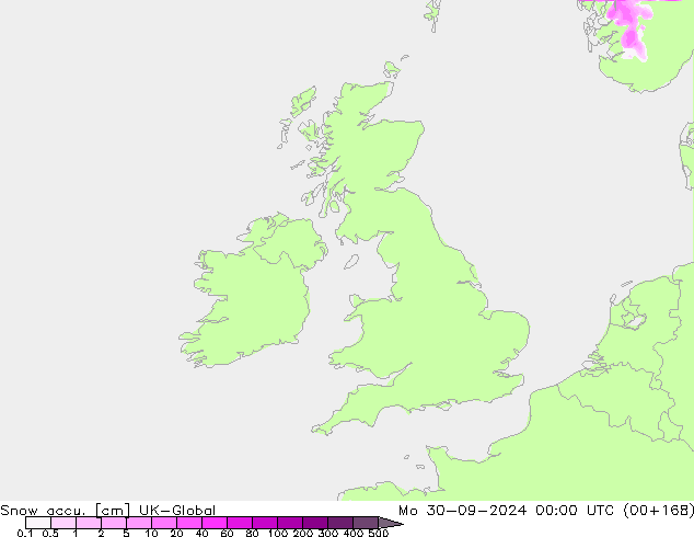 Глубина снега UK-Global пн 30.09.2024 00 UTC