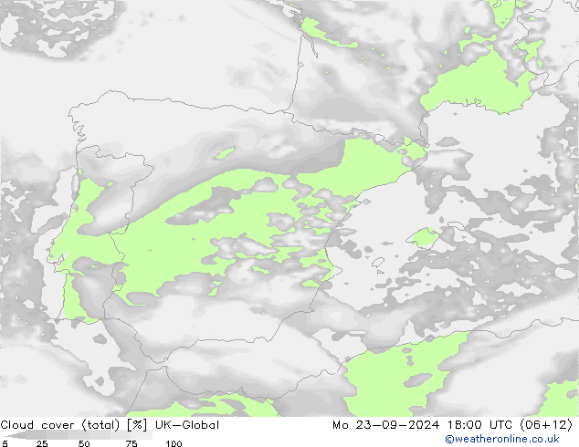 nuvens (total) UK-Global Seg 23.09.2024 18 UTC