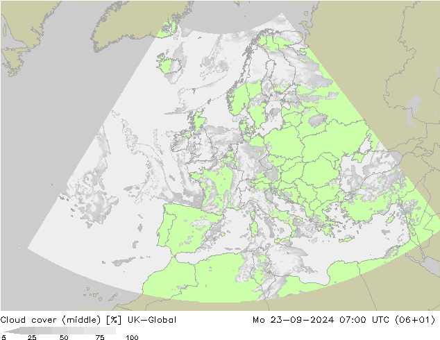 Cloud cover (middle) UK-Global Mo 23.09.2024 07 UTC