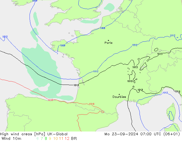 High wind areas UK-Global lun 23.09.2024 07 UTC