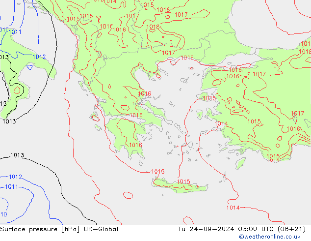 Presión superficial UK-Global mar 24.09.2024 03 UTC