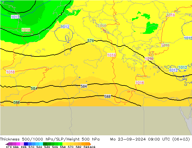 Thck 500-1000hPa UK-Global Seg 23.09.2024 09 UTC