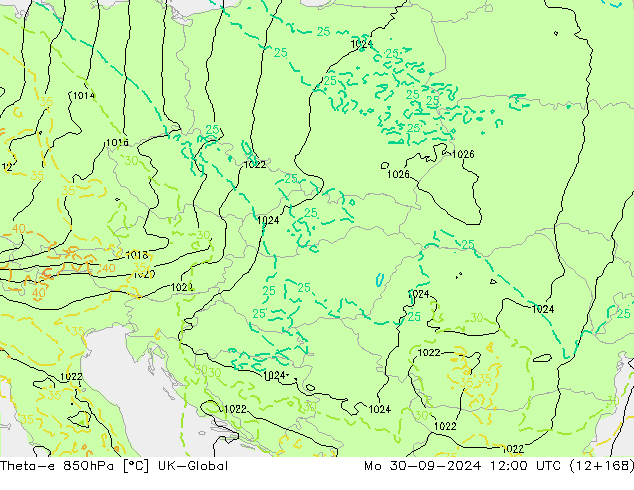 Theta-e 850hPa UK-Global Seg 30.09.2024 12 UTC
