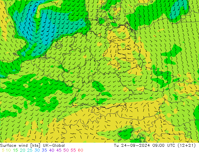 Bodenwind UK-Global Di 24.09.2024 09 UTC