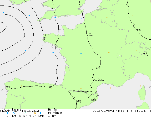 Cloud layer UK-Global Su 29.09.2024 18 UTC